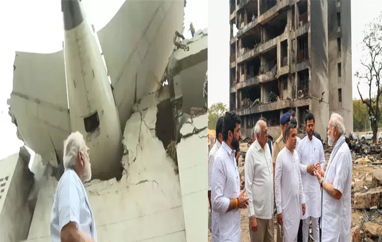 PM Modi Visits Scene Of Air India Flight Crash