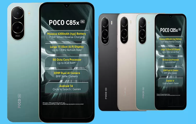 Poco C85x 5G Launches In The ₹10,000 Budget Segment