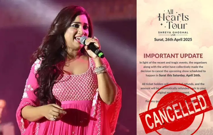 Shreya Ghoshal Cancels Surat Concert Following Pahalgam Incident