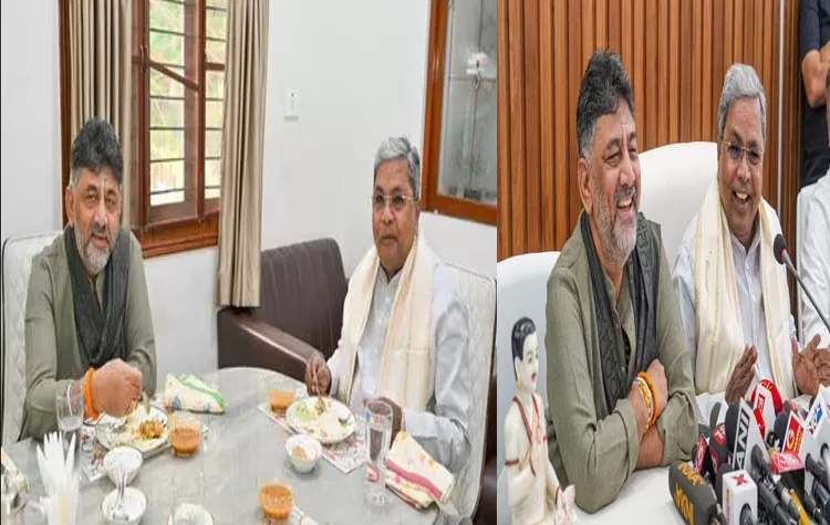 Siddaramaiah And DK Shivakumar Hold Breakfast Meeting To End Confusion