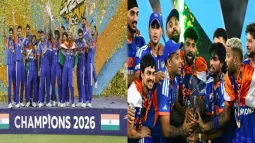 India Players Celebrate Back-to-Back T20 World Cup Success