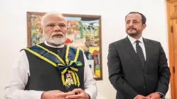 PM Modi Receives Cyprus' Highest Civilian Honor During Official Visit