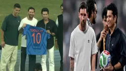 Sachin Tendulkar And Lionel Messi Meet At Wankhede Stadium