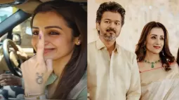 Trisha Visits Vijay’s Residence As TVK Supporters Gather Amid Celebrations