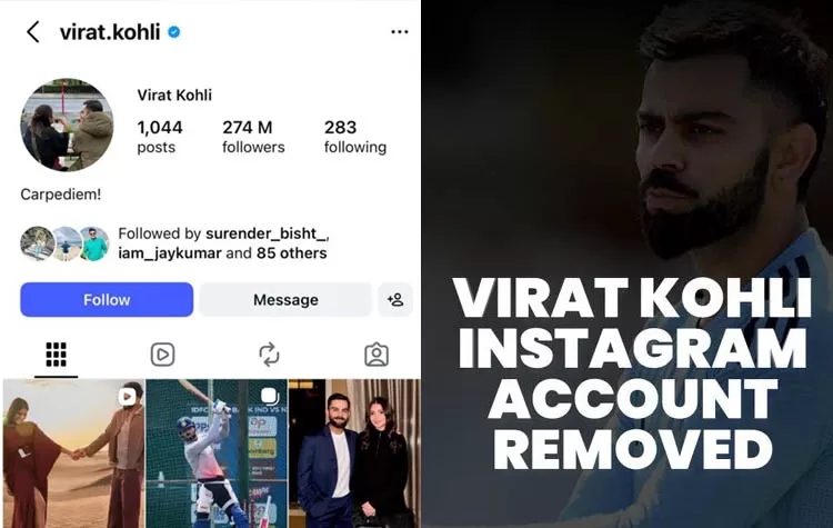 Virat Kohli’s Instagram Account Temporarily Unavailable